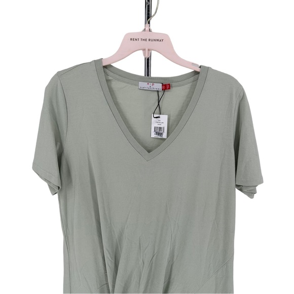 N:Philanthropy Leonardo Twist Hem Dress Sage size Medium NWT Short Sleeve - Picture 3 of 11